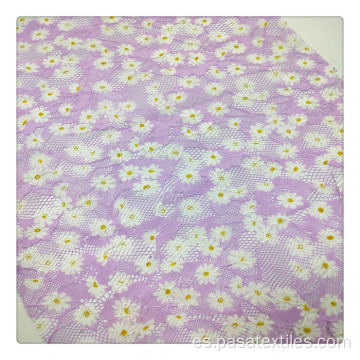 Shaoxing Factory Diseño personalizado Polyéster Satin Dress Flower Flower Fare For Pajamas